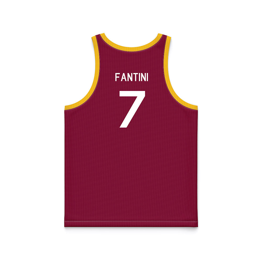 Arizona State - NCAA Women's Basketball : Martina Fantini - Maroon Hardwood Basketball Jersey-1
