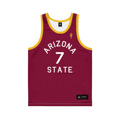 Arizona State - NCAA Women's Basketball : Martina Fantini - Maroon Hardwood Basketball Jersey-0