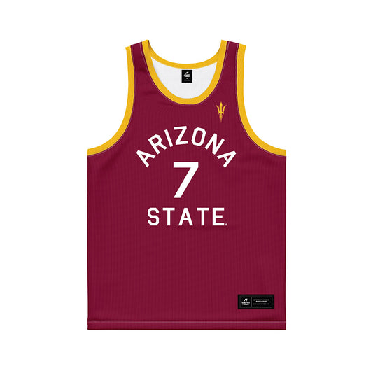 Arizona State - NCAA Women's Basketball : Martina Fantini - Maroon Hardwood Basketball Jersey-0
