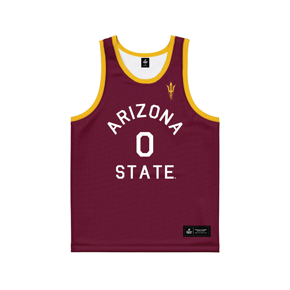 Arizona State - NCAA Women's Basketball : Madison Morson - Maroon Hardwood Basketball Jersey-0