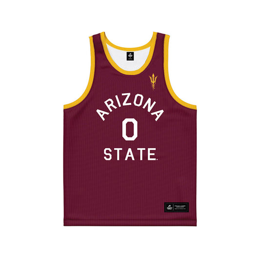 Arizona State - NCAA Women's Basketball : Madison Morson - Maroon Hardwood Basketball Jersey-0