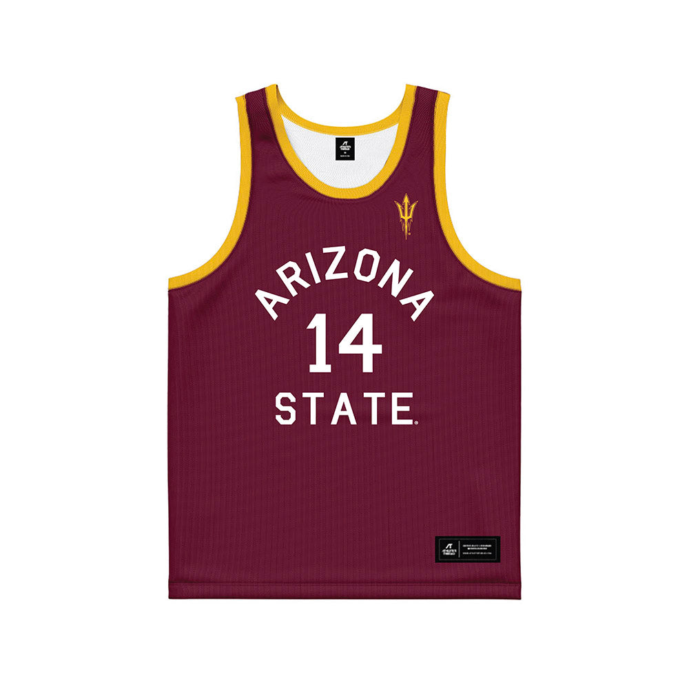 Arizona State - NCAA Women's Basketball : Heloisa Carrera - Maroon Hardwood Basketball Jersey-0