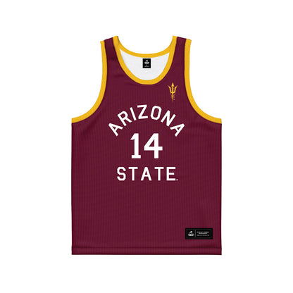 Arizona State - NCAA Women's Basketball : Heloisa Carrera - Maroon Hardwood Basketball Jersey-0