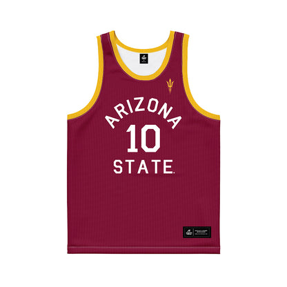 Arizona State - NCAA Women's Basketball : Acacia Hayes - Maroon Hardwood Basketball Jersey-0