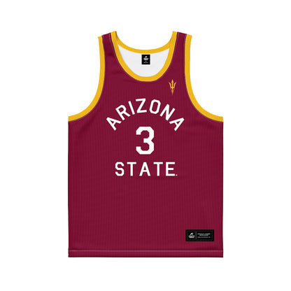 Arizona State - NCAA Women's Basketball : Tyinhia Skinner - Maroon Hardwood Basketball Jersey-0