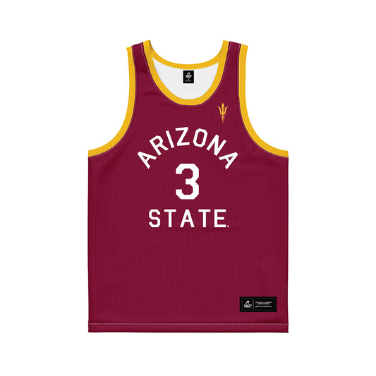 Arizona State - NCAA Women's Basketball : Tyi Skinner - Maroon Hardwood Basketball Jersey-0