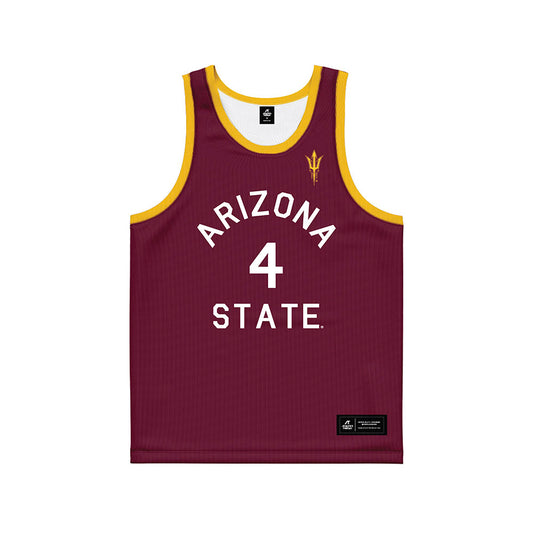 Arizona State - NCAA Women's Basketball : Rashunda Jones - Maroon Hardwood Basketball Jersey-0