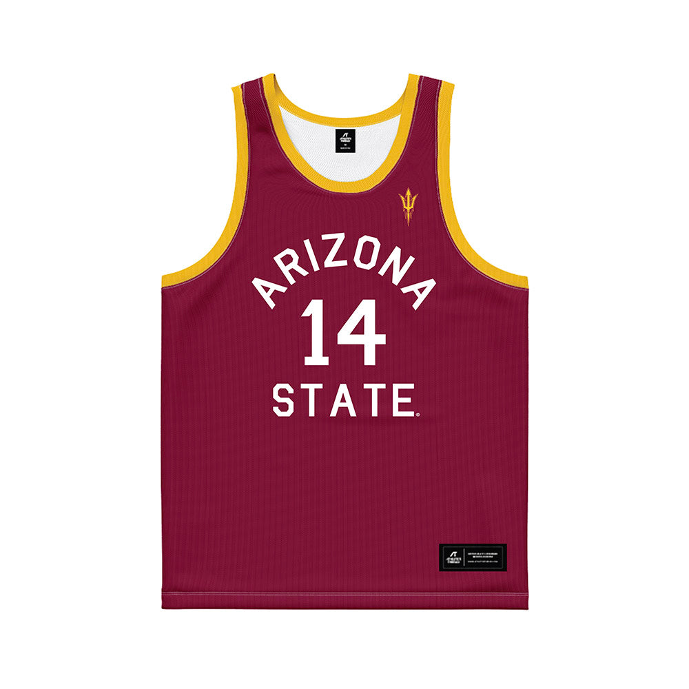 Arizona State - NCAA Women's Basketball : Heloisa Carrera - Maroon Hardwood Basketball Jersey-0