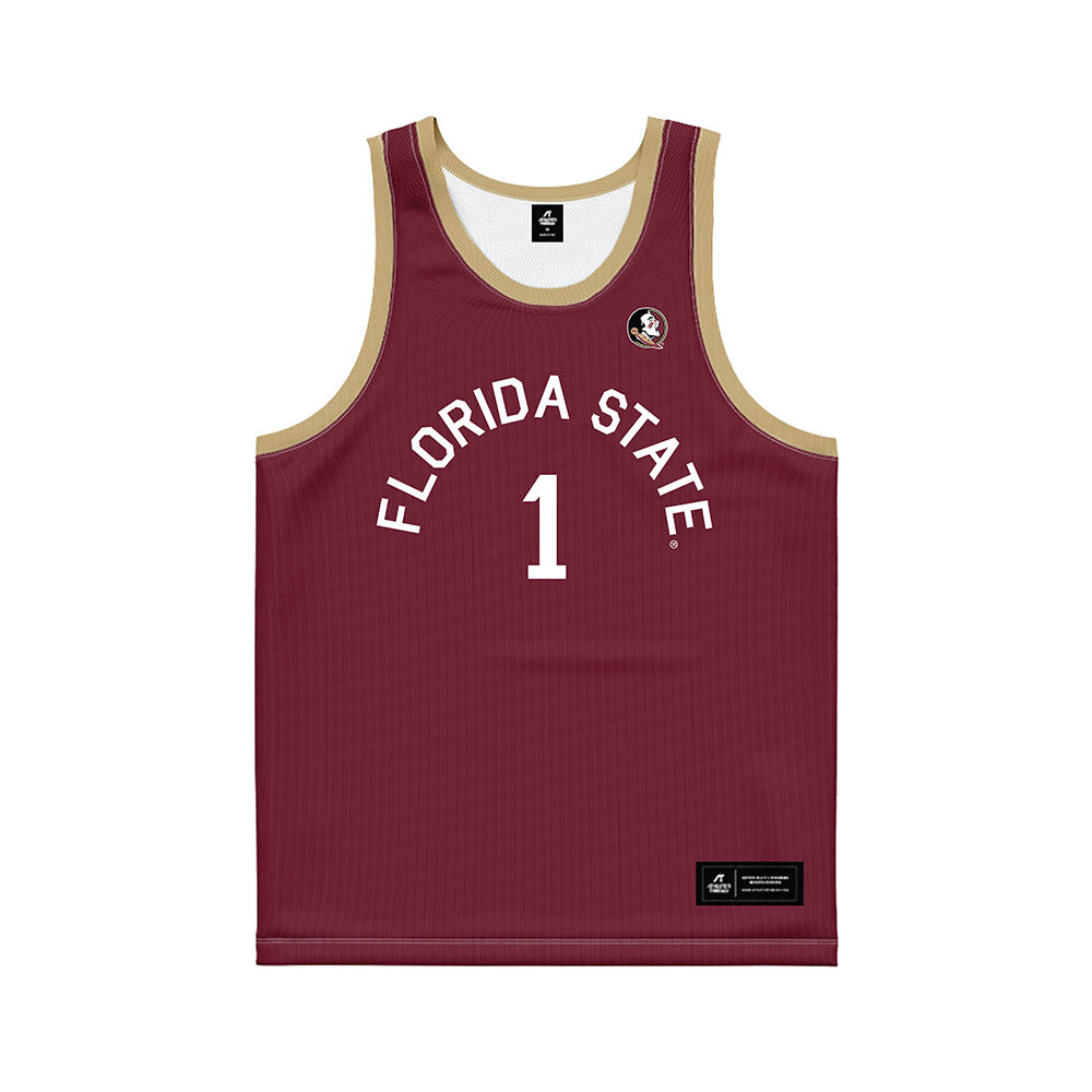 FSU - NCAA Women's Basketball : Mari Gerton - Hardwood Reissue Basketball Jersey-0