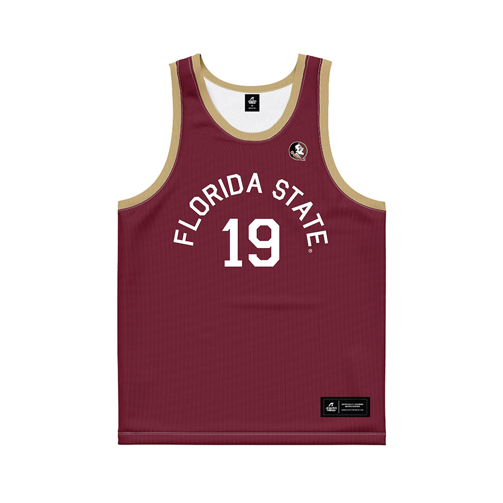 FSU - NCAA Men's Basketball : AJ Swinton - Hardwood Reissue Basketball Jersey-0