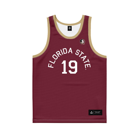FSU - NCAA Men's Basketball : AJ Swinton - Hardwood Reissue Basketball Jersey-0