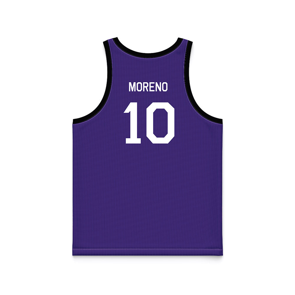 Northwestern - NCAA Women's Basketball : Sandra Moreno - Hardwood Reissue Basketball Jersey-1