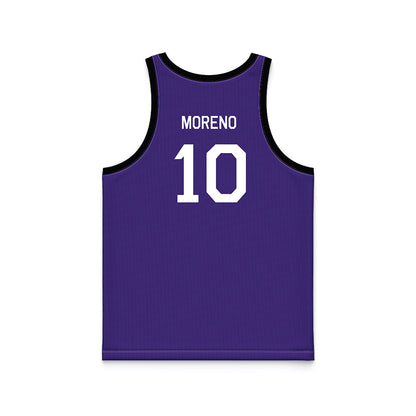 Northwestern - NCAA Women's Basketball : Sandra Moreno - Hardwood Reissue Basketball Jersey-1