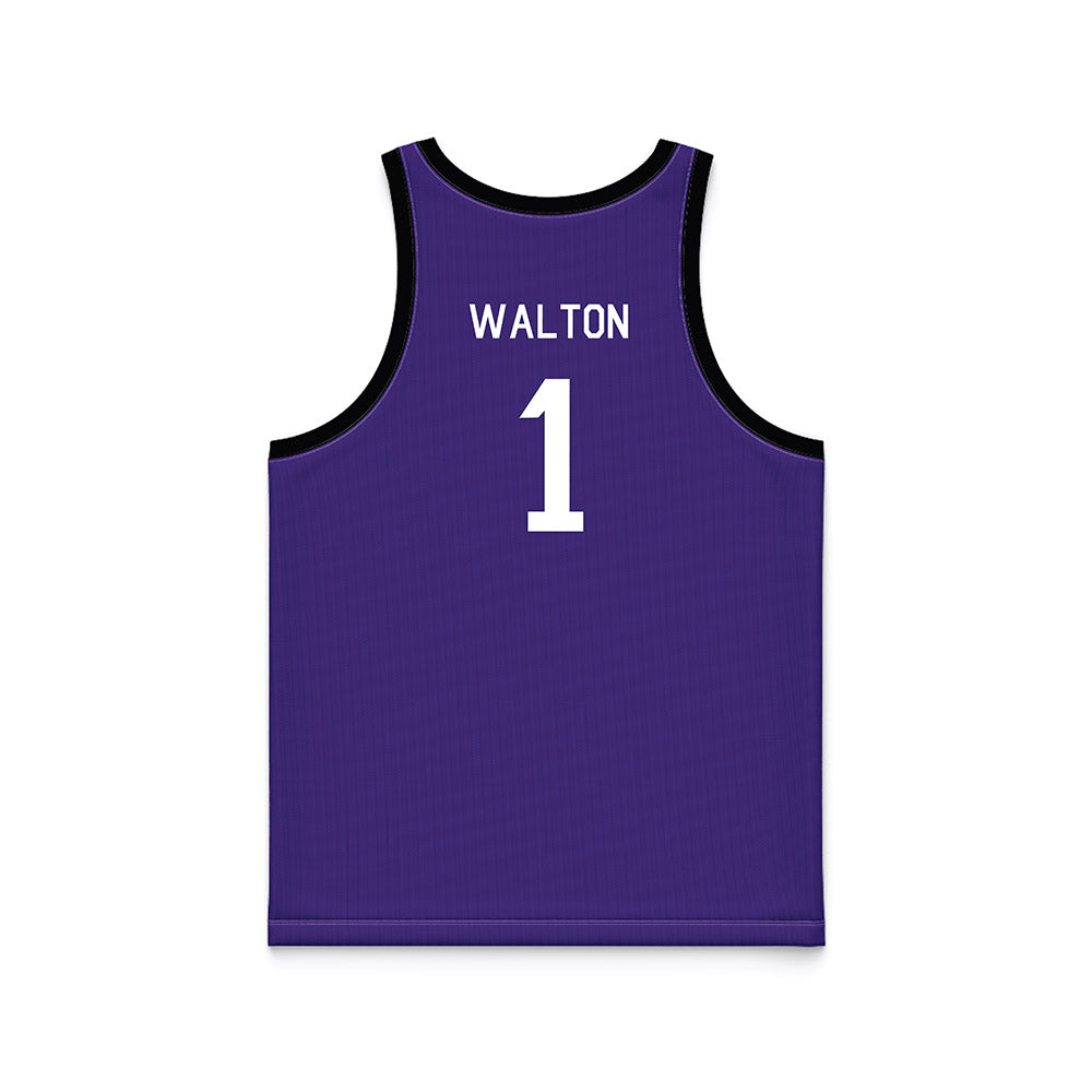Northwestern - NCAA Women's Basketball : Xamiya Walton - Hardwood Reissue Basketball Jersey-1