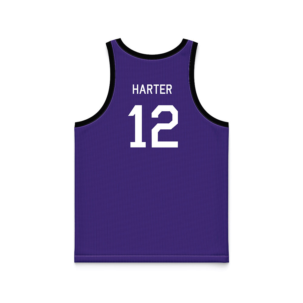 Northwestern - NCAA Women's Basketball : Casey Harter - Hardwood Reissue Basketball Jersey-1