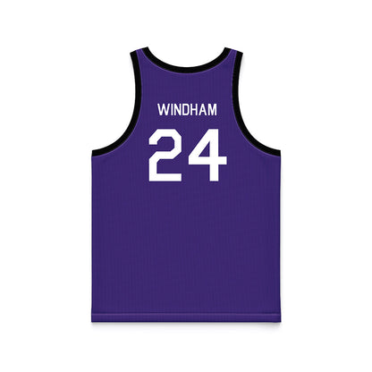 Northwestern - NCAA Men's Basketball : KJ Windham - Hardwood Reissue Basketball Jersey-1