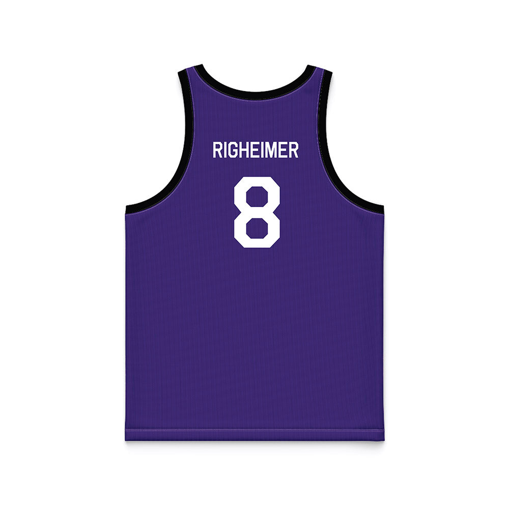 Northwestern - NCAA Women's Basketball : Kat Righeimer - Hardwood Reissue Basketball Jersey-1