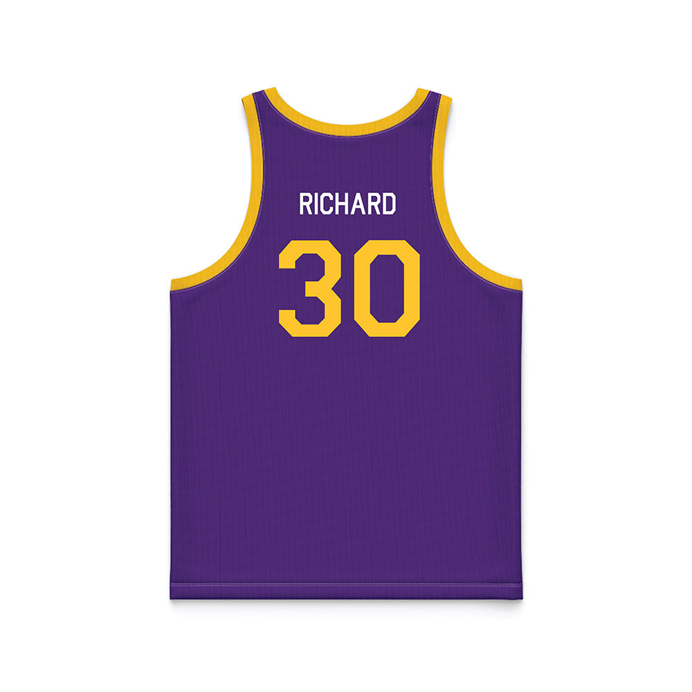 LSU - NCAA Women's Basketball : Jada Richard - Hardwood Reissue Basketball Jersey-1