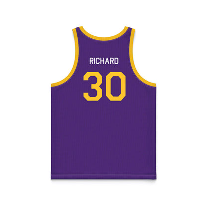 LSU - NCAA Women's Basketball : Jada Richard - Hardwood Reissue Basketball Jersey-1