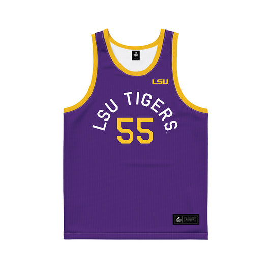 LSU - NCAA Men's Basketball : Skyy Clark - Hardwood Reissue Basketball Jersey-0