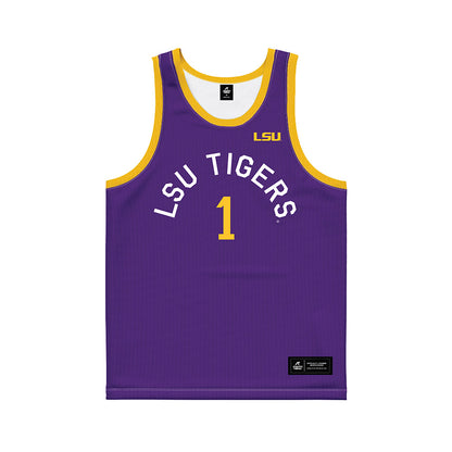 LSU - NCAA Men's Basketball : Abdi Bashir - Hardwood Reissue Basketball Jersey-0