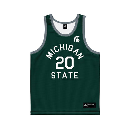 Michigan State - NCAA Men's Basketball : Nick Sanders - Hardwood Reissue Basketball Jersey-0