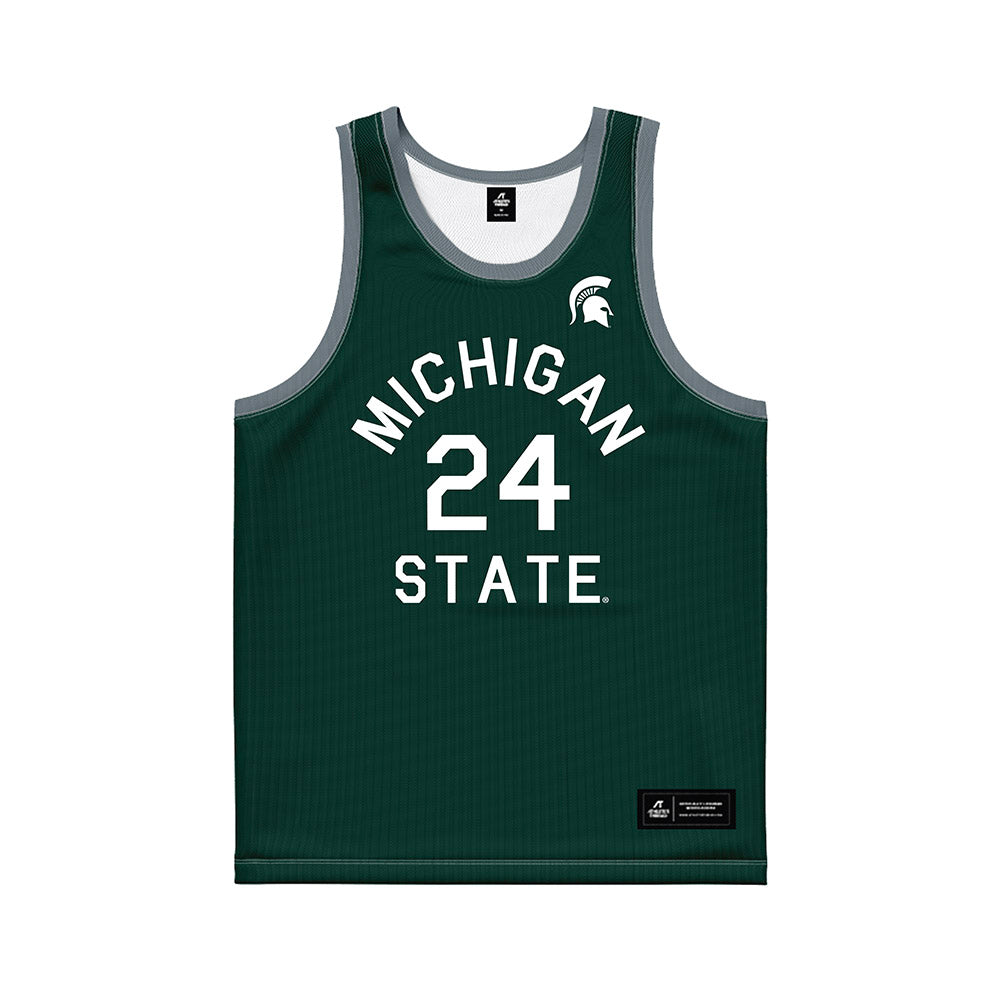 Michigan State - NCAA Women's Basketball : Lauren Ross - Hardwood Reissue Basketball Jersey-0