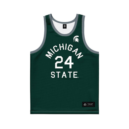 Michigan State - NCAA Women's Basketball : Lauren Ross - Hardwood Reissue Basketball Jersey-0