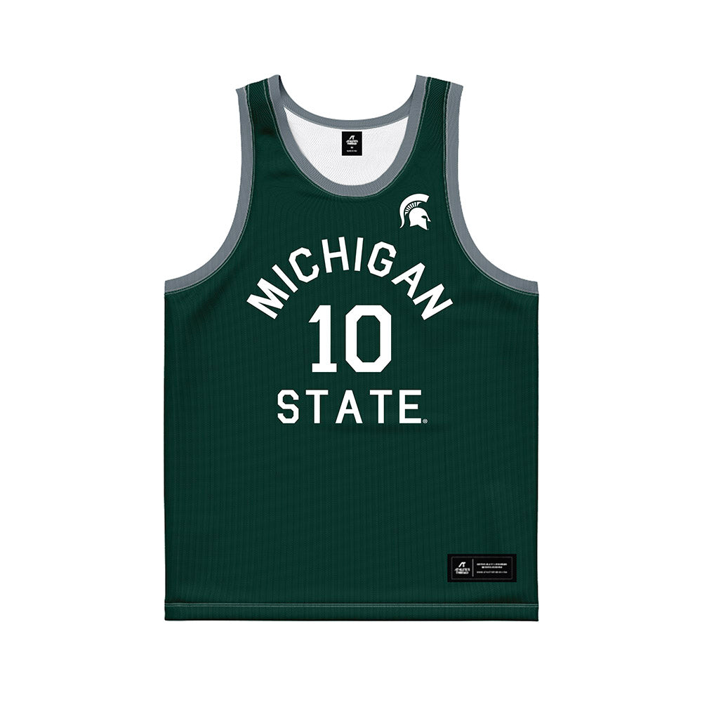 Michigan State - NCAA Women's Basketball : Ines Sotelo - Hardwood Reissue Basketball Jersey-0