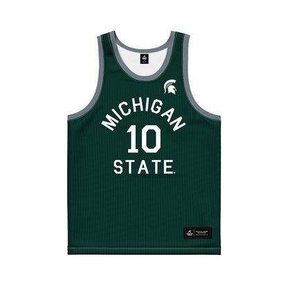 Michigan State - NCAA Women's Basketball : Ines Sotelo - Hardwood Reissue Basketball Jersey-0