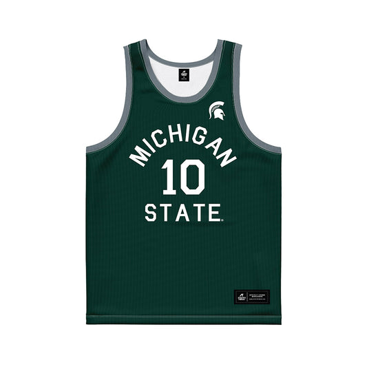 Michigan State - NCAA Women's Basketball : Ines Sotelo - Hardwood Reissue Basketball Jersey-0