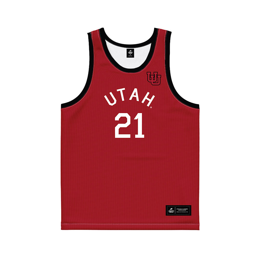 Utah - NCAA Men's Basketball : Obomate Abbey - Hardwood Reissue Basketball Jersey-0