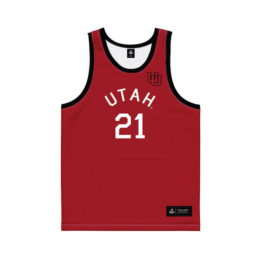 Utah - NCAA Men's Basketball : Obomate Abbey - Hardwood Reissue Basketball Jersey-0