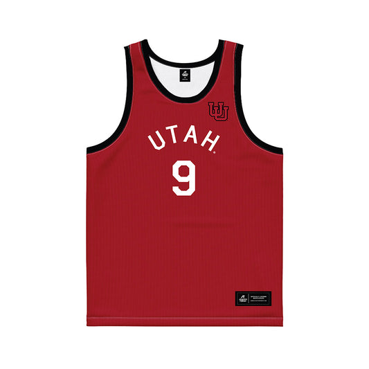 Utah - NCAA Men's Basketball : Jerry Huang - Hardwood Reissue Basketball Jersey-0