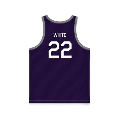 Kansas State - NCAA Women's Basketball : Ramiya White - Purple Hardwood Basketball Jersey-1