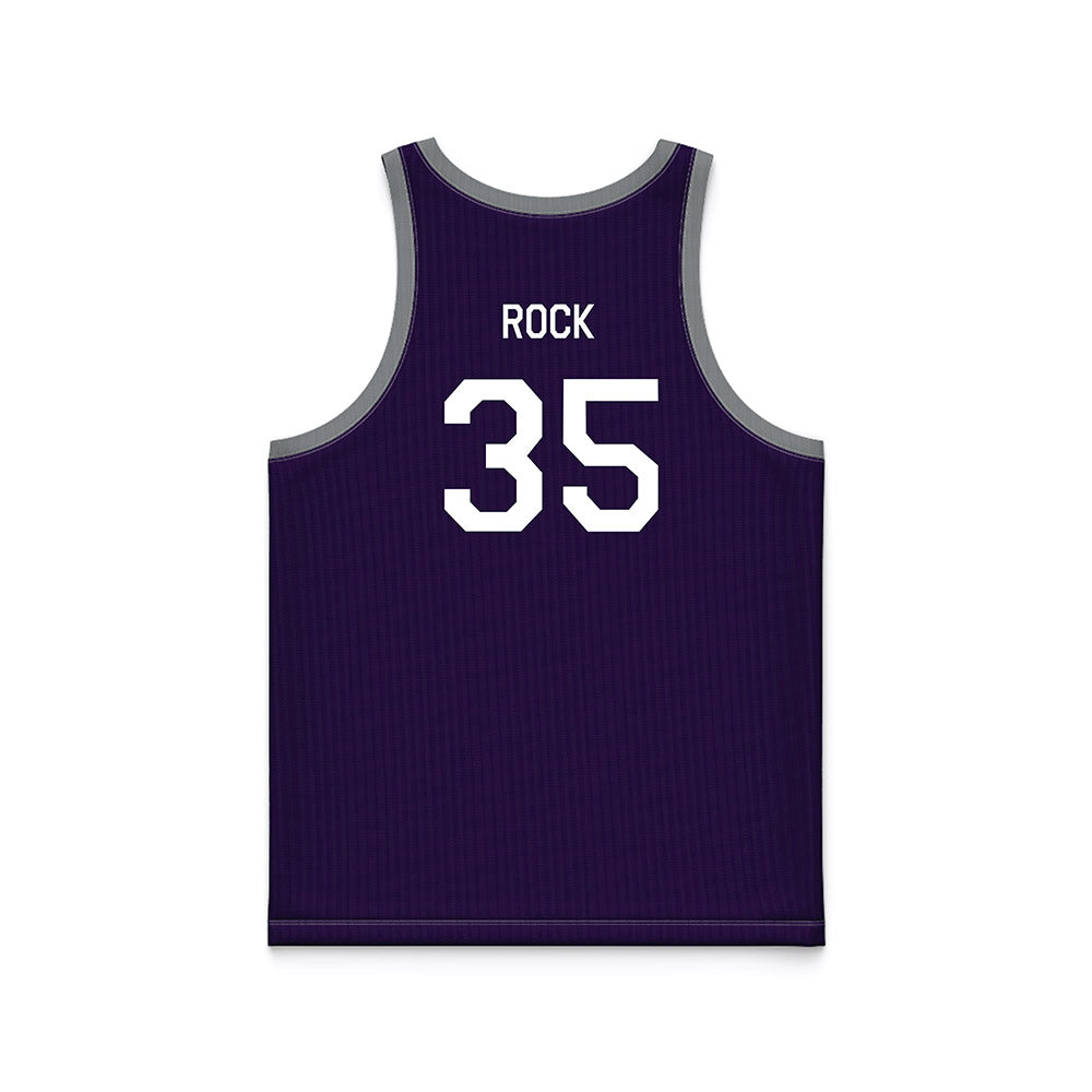 Kansas State - NCAA Men's Basketball : Jeffrey Rock - Purple Hardwood Basketball Jersey-1