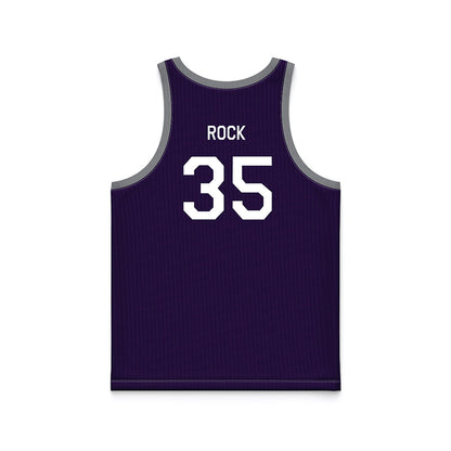 Kansas State - NCAA Men's Basketball : Jeffrey Rock - Purple Hardwood Basketball Jersey-1