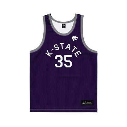 Kansas State - NCAA Men's Basketball : Jeffrey Rock - Purple Hardwood Basketball Jersey-0