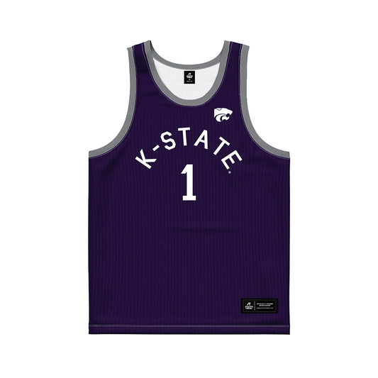 Kansas State - NCAA Men's Basketball : Brandon Rechsteiner - Purple Hardwood Basketball Jersey-0