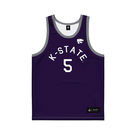 Kansas State - NCAA Women's Basketball : Aniya' Foy - Purple Hardwood Basketball Jersey-0