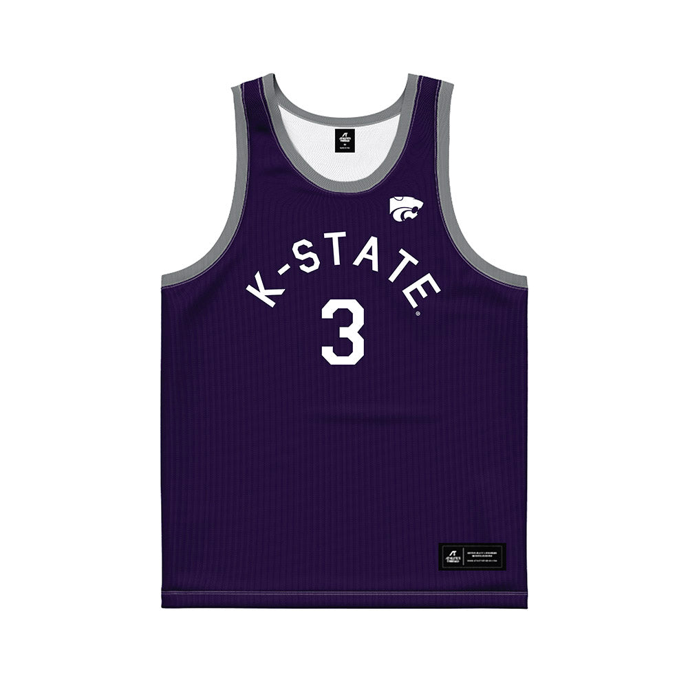 Kansas State - NCAA Women's Basketball : Brandie Harrod - Purple Hardwood Basketball Jersey-0