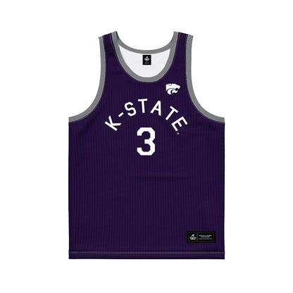 Kansas State - NCAA Women's Basketball : Brandie Harrod - Purple Hardwood Basketball Jersey-0
