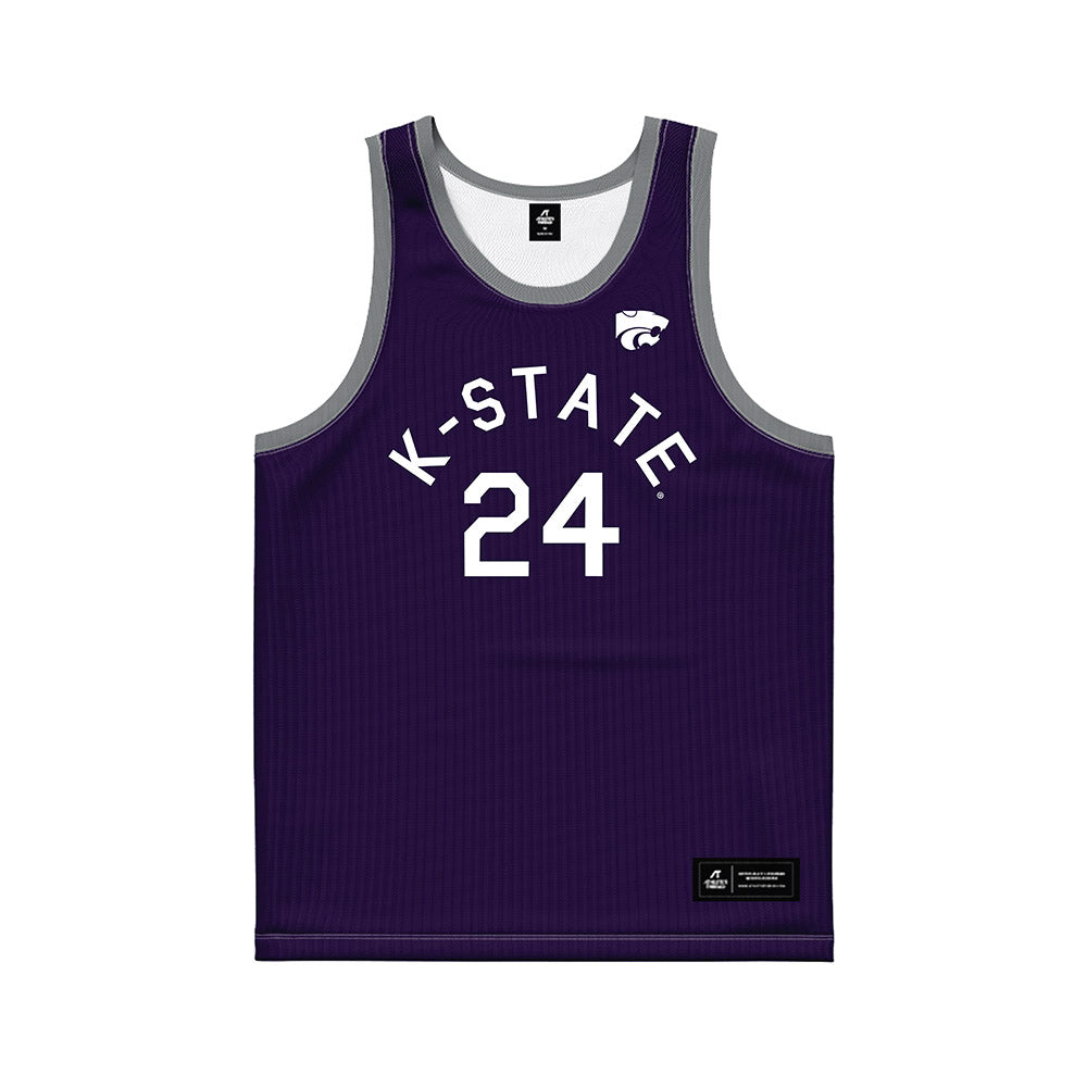 Kansas State - NCAA Women's Basketball : Jenessa Cotton - Purple Hardwood Basketball Jersey-0