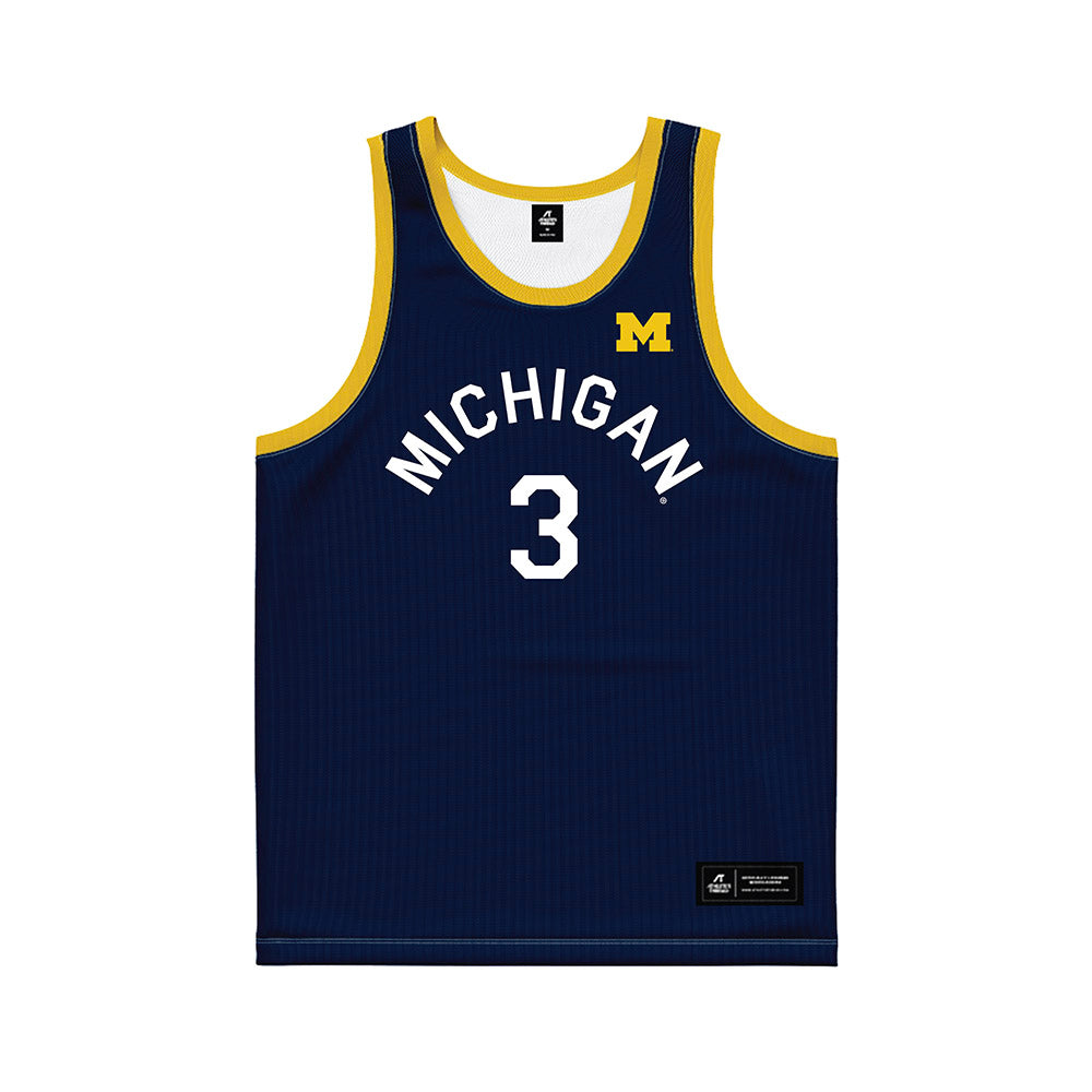 Michigan - NCAA Women's Basketball : Mila Holloway - Hardwood Reissue Basketball Jersey-0