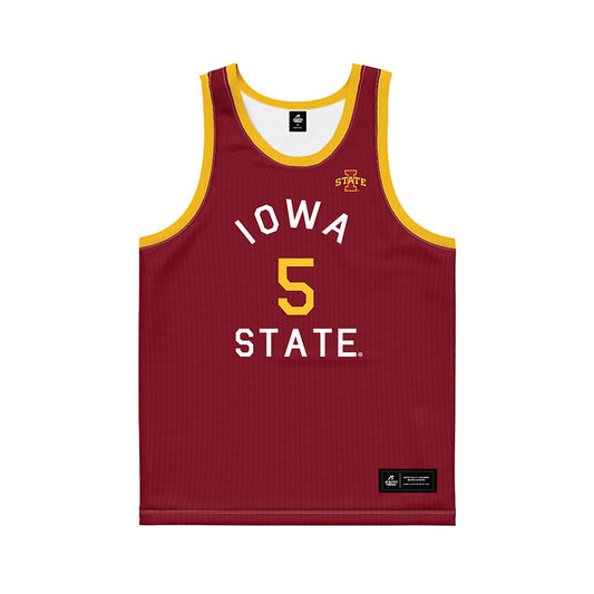 Iowa State - NCAA Men's Basketball : Joshua Jefferson - Hardwood Reissue Basketball Jersey-0