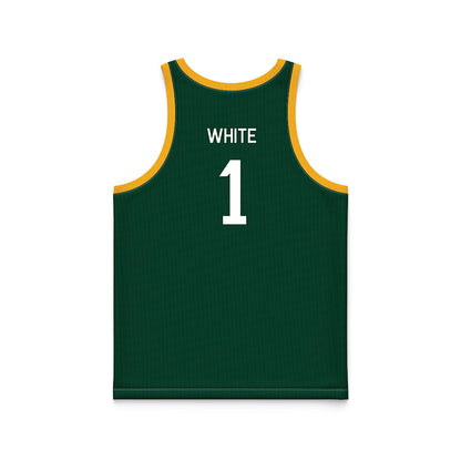 Baylor - NCAA Men's Basketball : Jaylon White - Green Hardwood Basketball Jersey-1