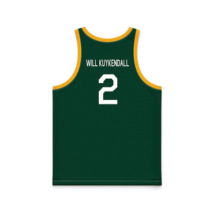 Baylor - NCAA Men's Basketball : Will Will Kuykendall - Green Hardwood Basketball Jersey-1