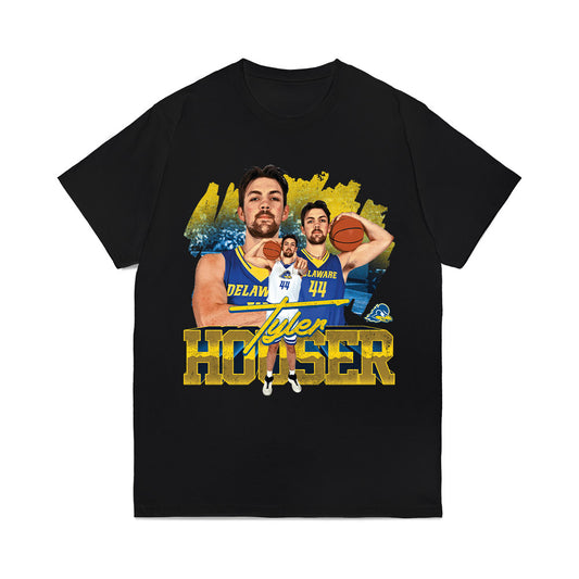 Delaware - NCAA Men's Basketball : Tyler Houser - Collage Comfort Colors T-Shirt-0