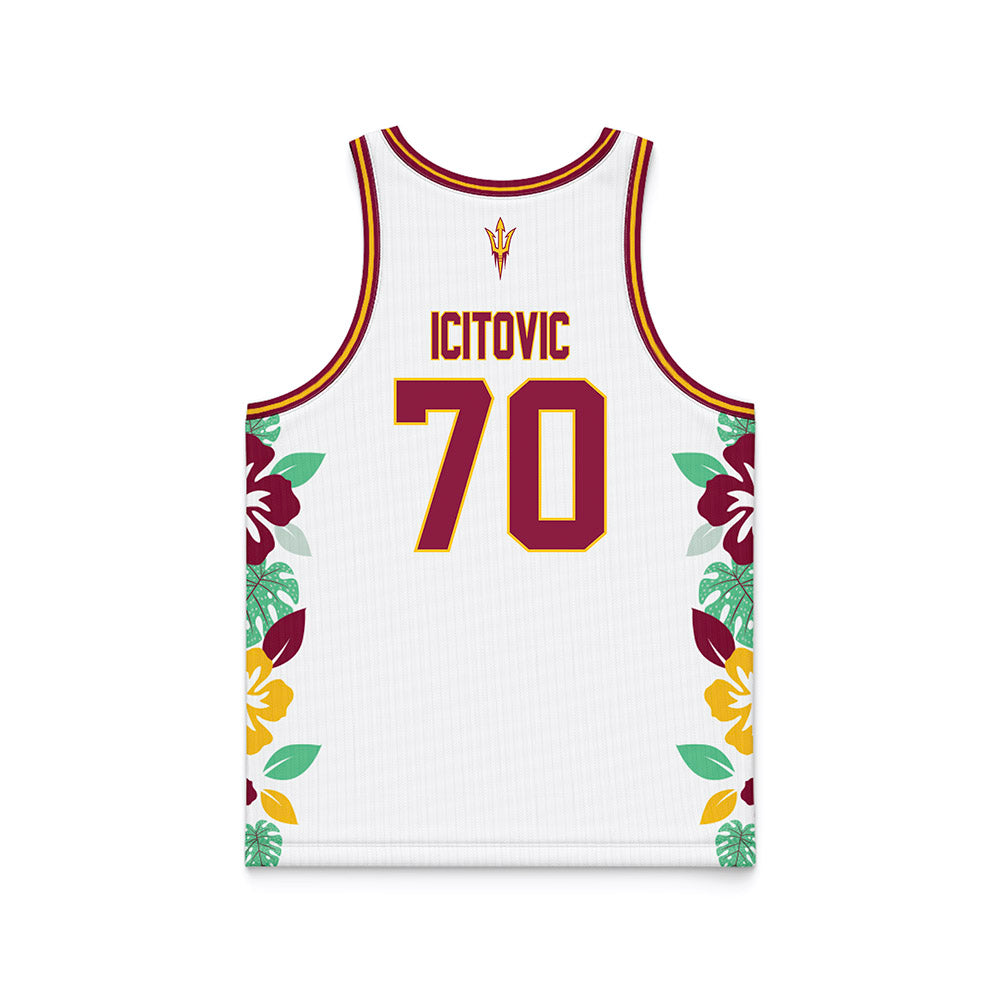 Arizona State - NCAA Men's Basketball : Jovan Icitovic - Hawaiian Theme Basketball Jersey-1