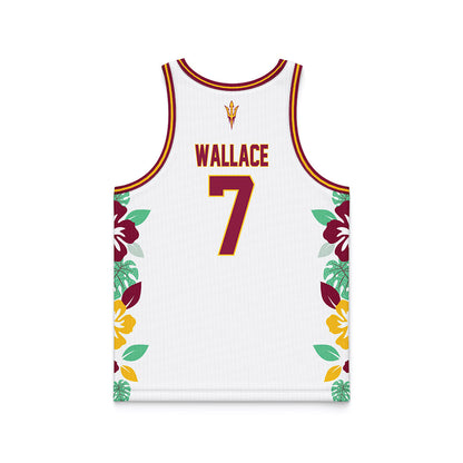 Arizona State - NCAA Men's Basketball : Vijay Wallace - Hawaiian Theme Basketball Jersey-1